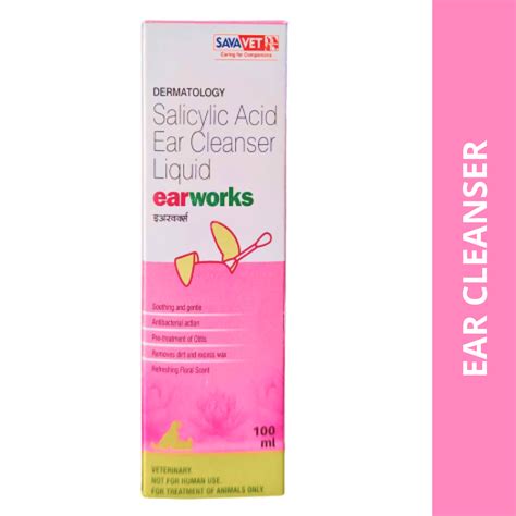 Buy Savavet Earworks Ear Cleanser (Salicylic Acid) for Dogs & Cats ...
