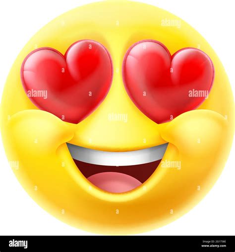 Love Hearts Eyes Emoticon Emoji Cartoon Icon Stock Vector Image & Art ...