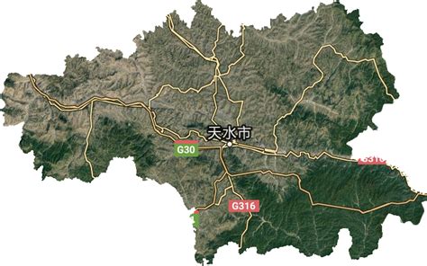 甘肃省天水市地图-