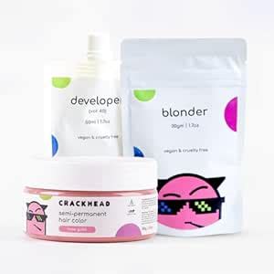 CrackHead Rose Gold Semi Permanent Hair Colour Kit | Blonder ...