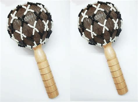 Handmade Coconut Shell Maracas Indian Musical Instrument with small ...
