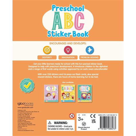 Parragon ABC Sticker Book – Early Literacy Fun | The Mom Store