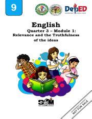 Image result for Quarter English 9 Module