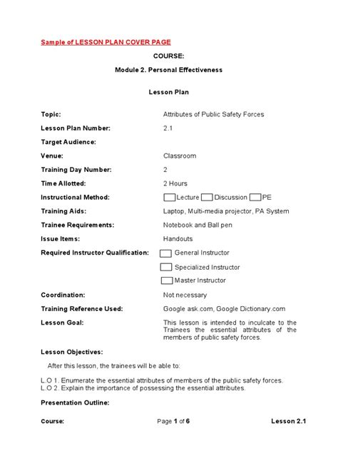 Lesson Plan Cover Page Simple Design 的图像结果