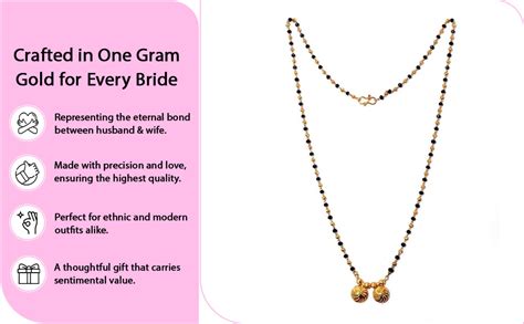 Buy JHB 24 inch jewellery's Traditional Temple Forming One Gram Gold ...