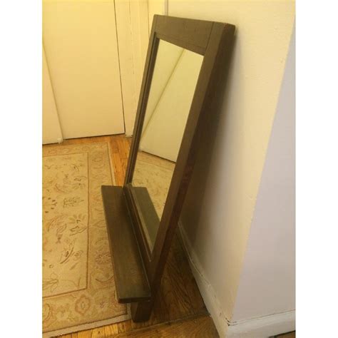 Pottery Barn Entryway Mirror with Hooks - AptDeco