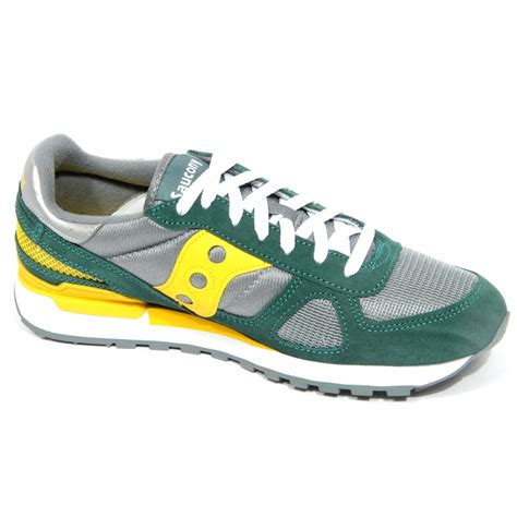 G2932 sneaker uomo SAUCONY SHADOW ORIGINAL grey/green suede/fabric shoe man