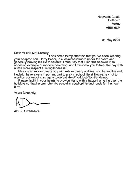 Letter | Nick Dale – Private Tutor