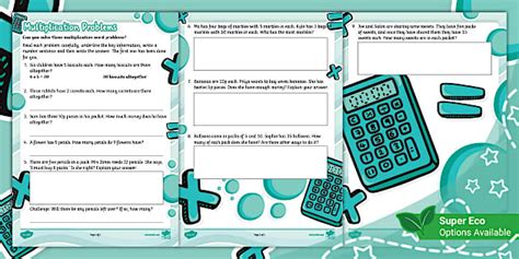 Multiplication Word Problems (Ages 6 - 7)