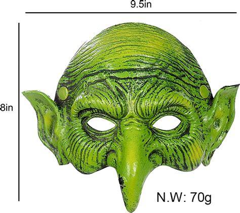 Máscara de bruja vieja, máscara de duende de espuma de Halloween ...