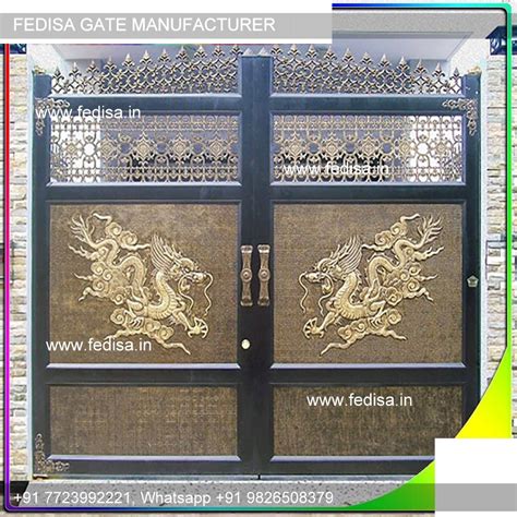 Iron Gate Designs For Indian Homes Boundary Wall And Gate Design Double ...