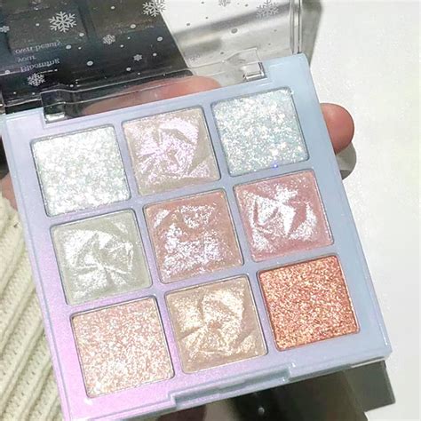 Glitter Eyeshadow Palette Eye Shadow Pallets for Women, Pink Silver ...