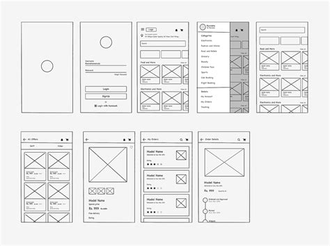 Mobile App Wireframe (UX) by Ravindra Momula | Дизайн приложений ...