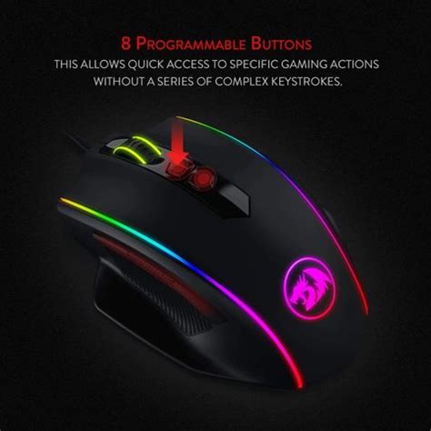 Redragon Vampire M720 RGB Gaming Mouse Wired Ambidextrous Optical ...