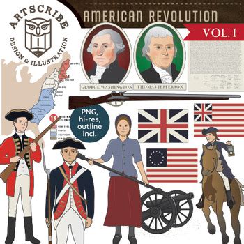 American Revolution Clip Art, American History Clip Art by Illustration ...