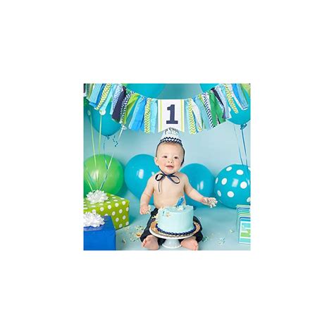 Buy 1st Birthday Banner For Baby - Green Party Theme Pull Flag ...