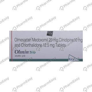 Olmin Trio 20/10/12.5mg Strip Of 15 Tablets: Uses, Side Effects, Price ...