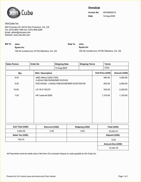 Basic Invoice Template Free 的图像结果