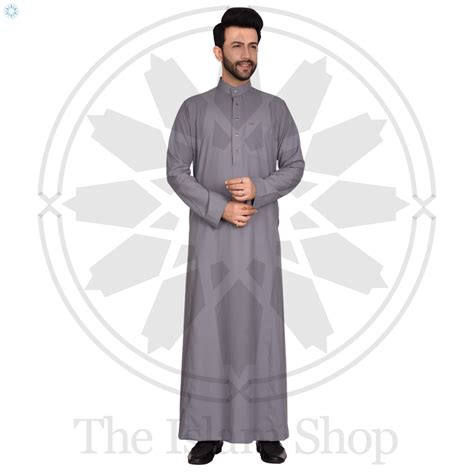 Clothing › Thobes/Jubba and Under Garment › Al Abyadh Premium Grey ...