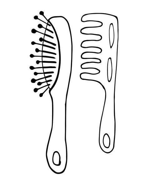 Hairbrush Coloring Page