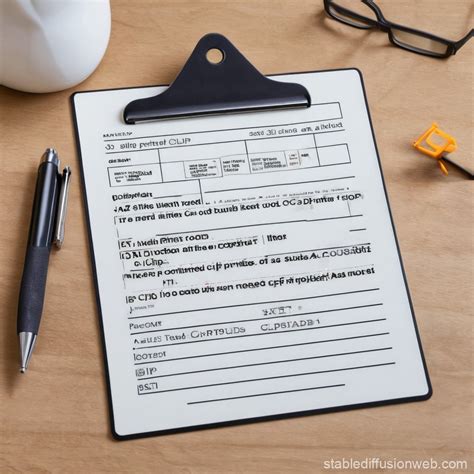 3D Printed Clipboard with Blurred Text | Stable Diffusion Online