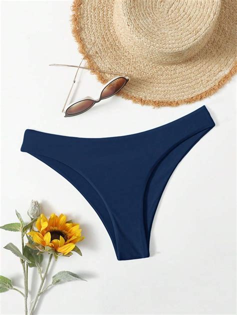 Swim Basics Women's Solid Color Bikini Bottoms For Summer Beach Pool ...