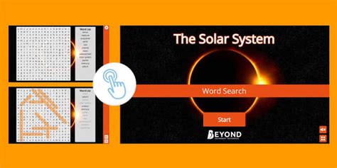 The Solar System Interactive Word Search (teacher made)