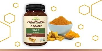 Vedaone USDA Organic Haldi (Turmeric) 750mg - 60 Tablets For Digestive ...