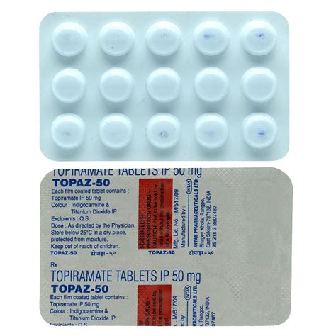 Topaz 50 Tablet 15's Price, Uses, Side Effects, Composition - Apollo ...