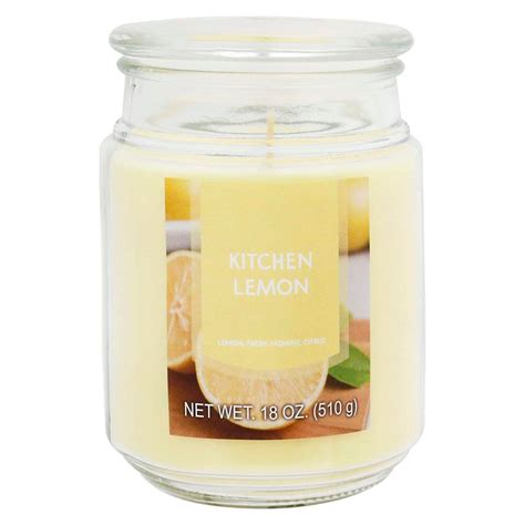 Kitchen Lemon Scented Jar Candle, 18oz