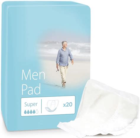 20 x Incontinence Pads Men with Adhesive Strip | Provides Extra ...