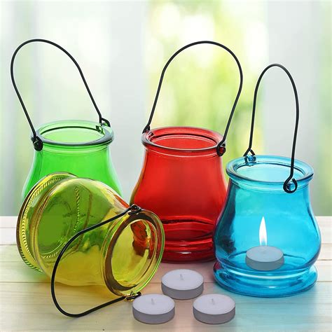Buy Grab Smart Hanging Tea Light Candle Holders - 4 Pcs Holders with ...