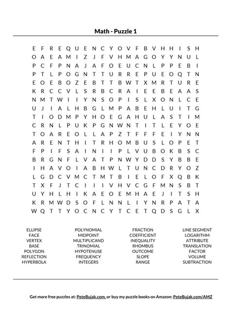 Image result for Math Search Puzzle Answer Key