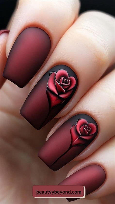 Floral Valentine’s Nails for a Romantic Look in 2025 | Nail designs ...