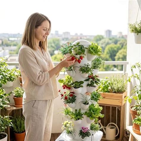 KUCKGO Vertical Hydroponic Tower Garden Growing System - India | Ubuy