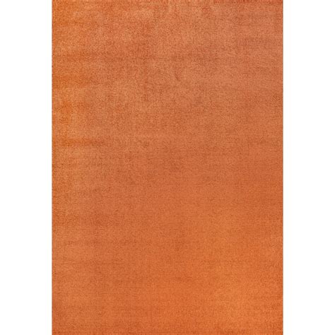 JONATHAN Y SUPERSOFT Haze Solid Low-Pile 4 X 6 (ft) Orange Indoor Solid ...