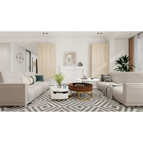 Luxo Nation Contemporary Nesting Coffee Table Set Featuring Sintered S