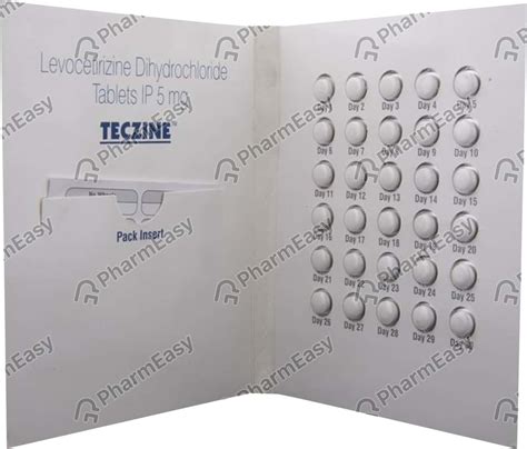 Teczine 5 MG Tablet (30): Uses, Side Effects, Price & Dosage | PharmEasy