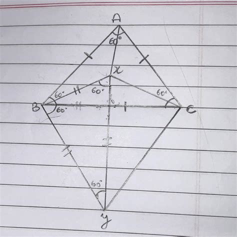 ABC & BXY are two equilateral triangle given: A B = AC = BC BX= XY = BY ...