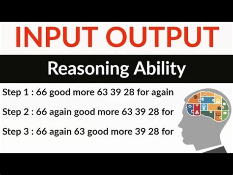 Machine Input Output Reasoning Techniques Set - 6 Video Lecture - Crash ...