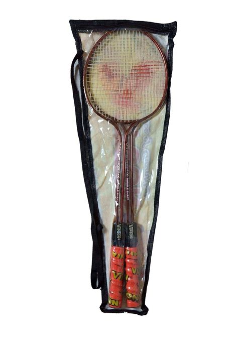ME Full Size Double Shaft Rod Strung Badminton Racquets Pair - Set of 2 ...