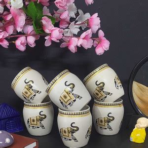 AAV WORLD Pack of 6 Ceramic Elephant kullhad Price in India - Buy AAV ...