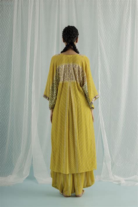 Buy - Canary zane kurta set | Elan Store