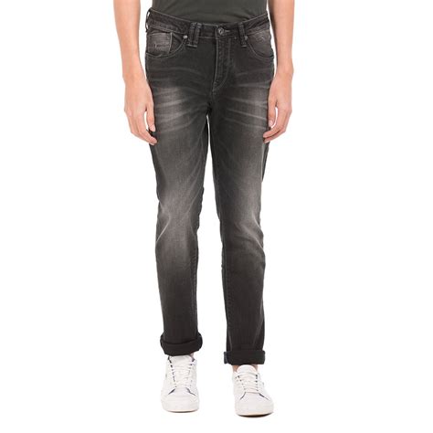 Slim Tapered Fit Black Mid Rise Michael Denim : Amazon.in: Clothing ...