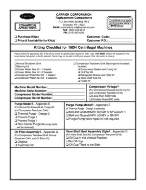 Fillable Online 19DH Kit Checklist - Totaline Fax Email Print - pdfFiller
