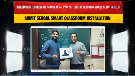Benchmark Technomate Sigma AI A-7 Pro 75” Digital Teaching Studio Setu ...