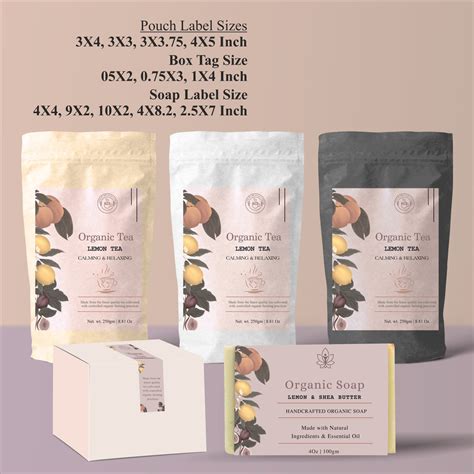 Product Label Template Editable Pouch Label Template | Soap Label | Ta ...