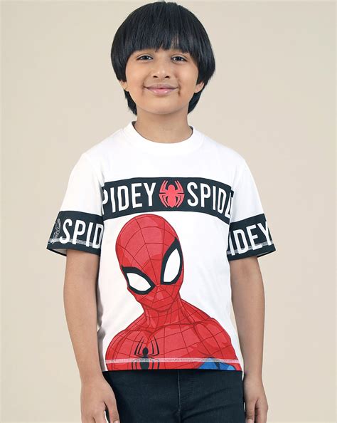 Spiderman Printed Regular Fit Tshirt For Boys – Kidsville