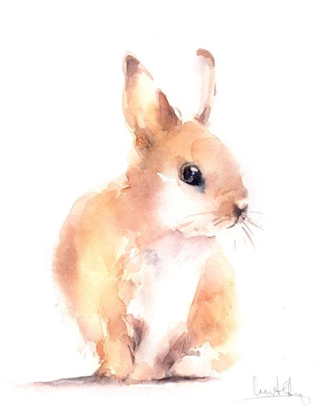 Original Watercolor Painting of Bunny Rabbit Watercolour Art | Etsy ...
