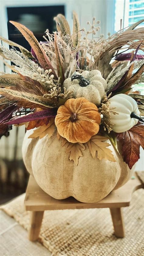 Floral pumpkin fall decor diy craft – Artofit